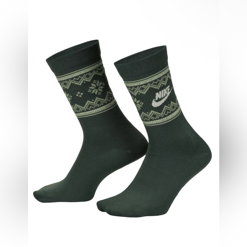 NIKE Dri-FIT OS Unisex Everyday Essential Lightweight Men’s Crew Socks Green NWT